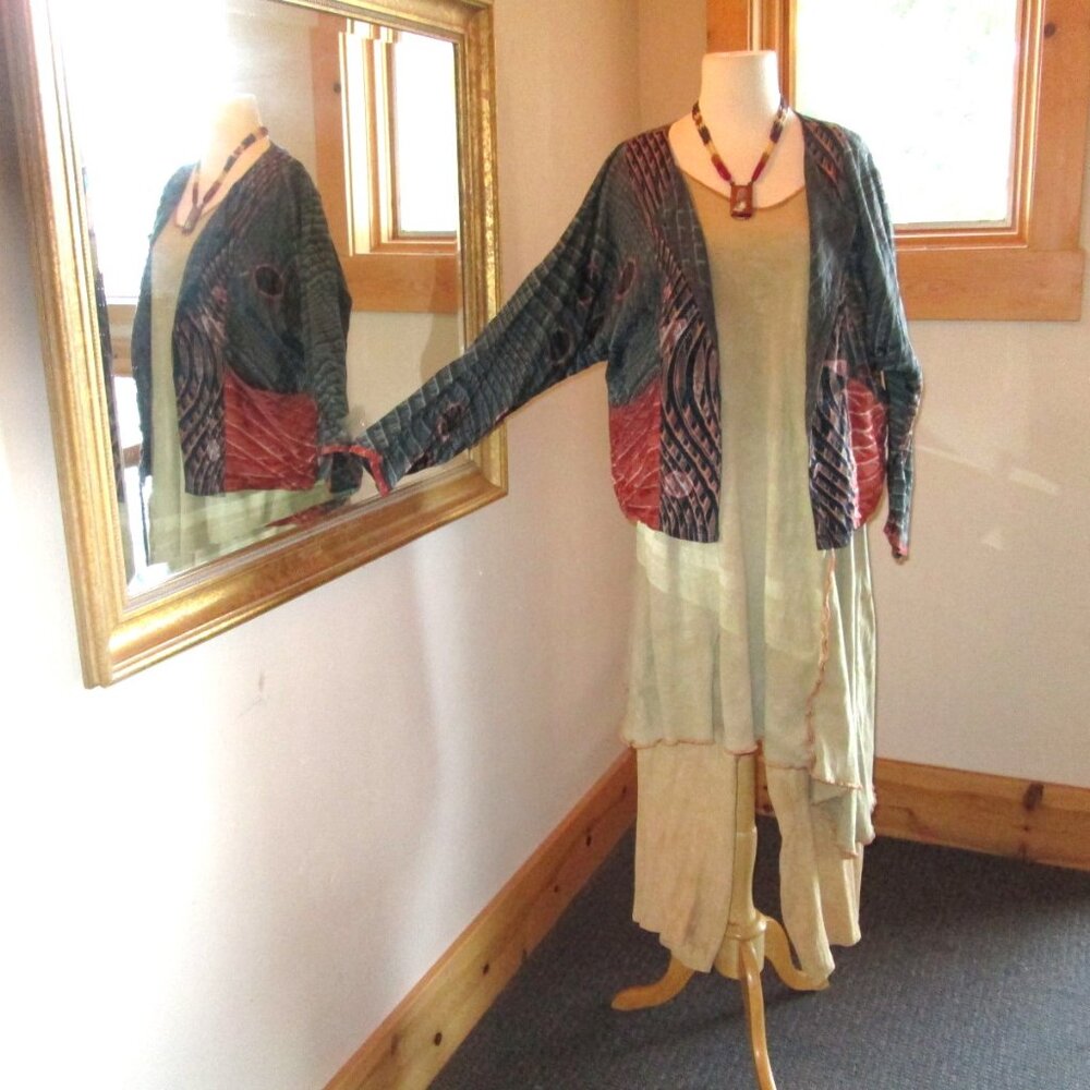 Steel Pony Asymmetrical Dress, Oh My Gauze Pants & Kusnadi Button Front Top - Picture 2 of 12